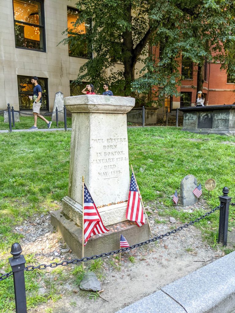 Boston bucket list and the best things to do in Boston: paul revere's grave at granary burying ground