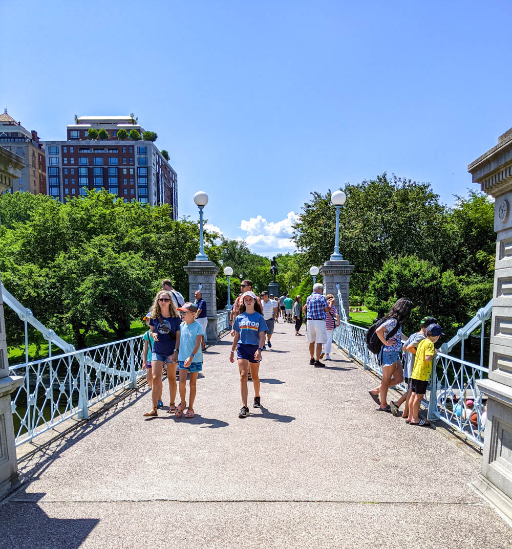 Boston bucket list and the best things to do in Boston: Boston Public Gardens, bridge