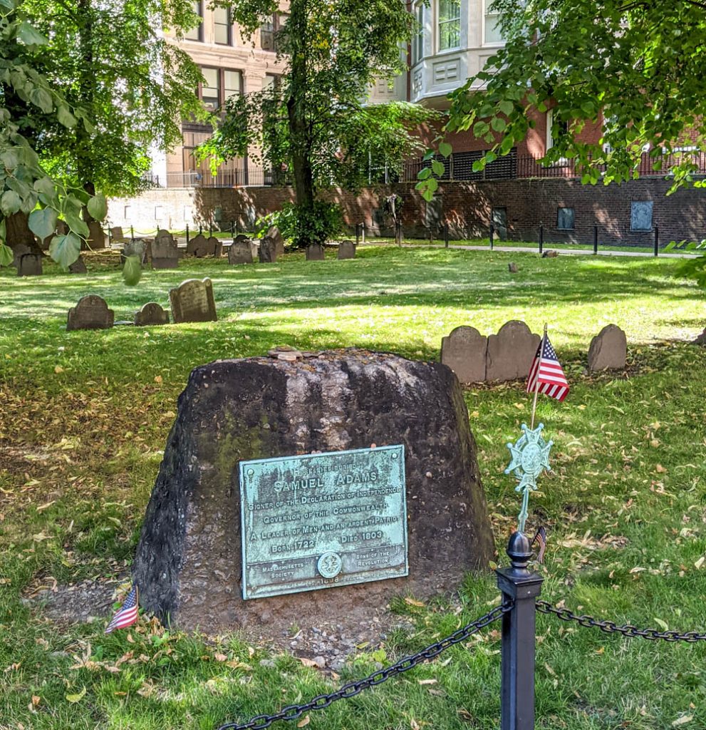 Boston bucket list and the best things to do in Boston: samuel adams's grave at granary burying ground