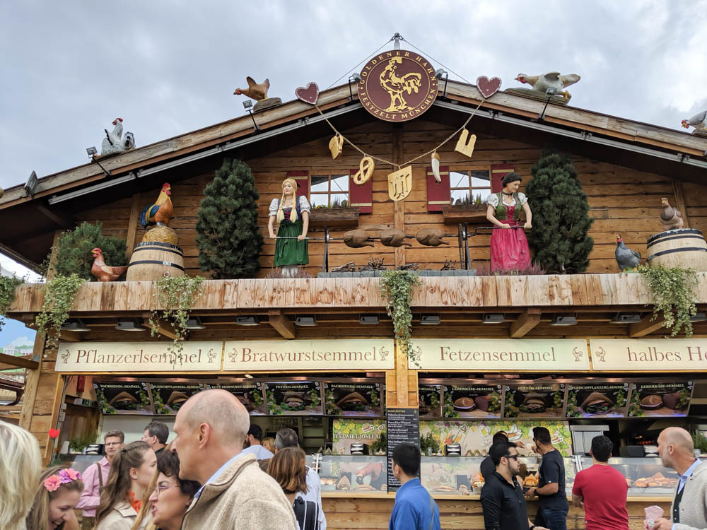 exterior of old bavarian beer tent