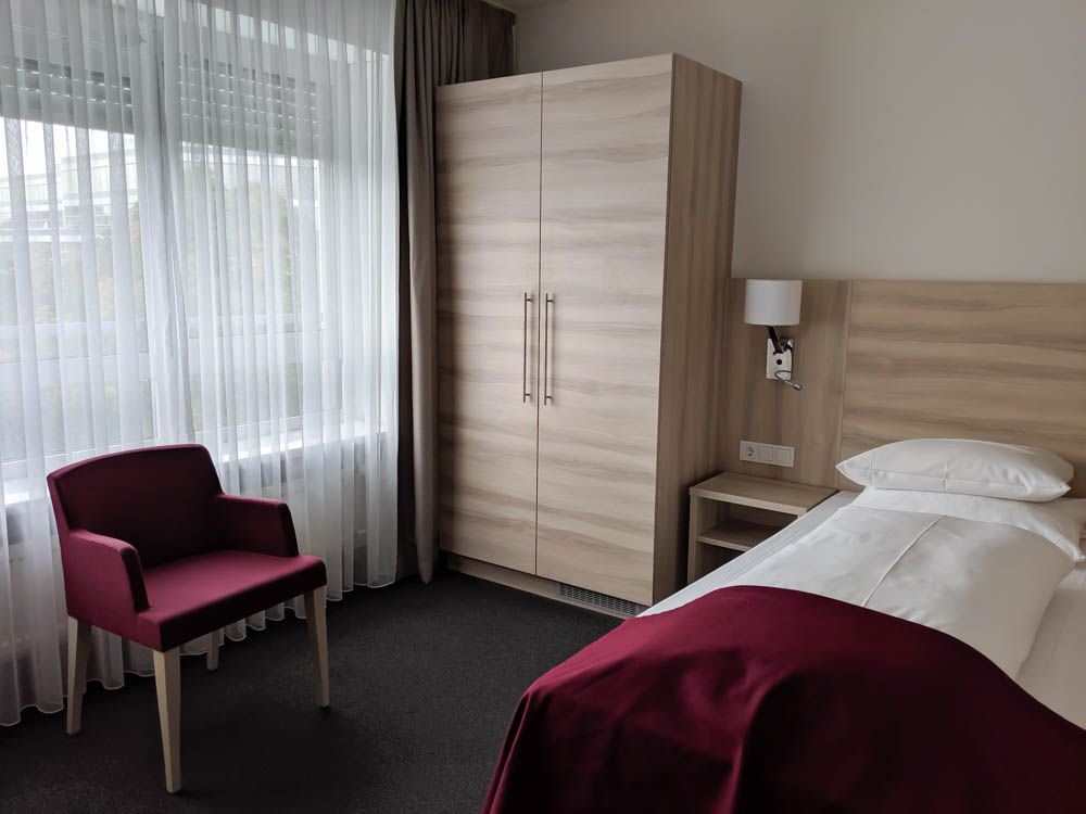 interior of small hotel room