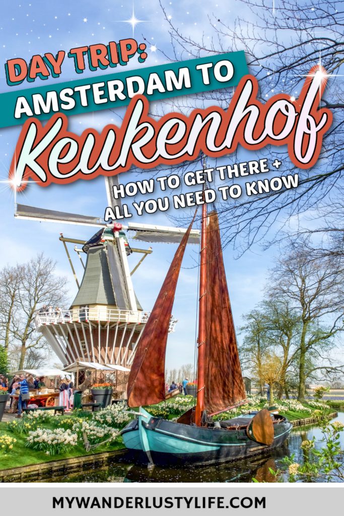 Day trip from Amsterdam to Keukenhof Flower Gardens + Keukenhof Park Guide | How to get from Amsterdam to Keukenhof, when is the best time to go, what is there to see and do there, best tulip fields in the Netherlands, and more!
