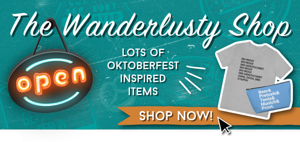 Display ad for the Wanderlusty Shop