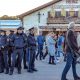 oktoberfest police squad hanging out outside a beer tent