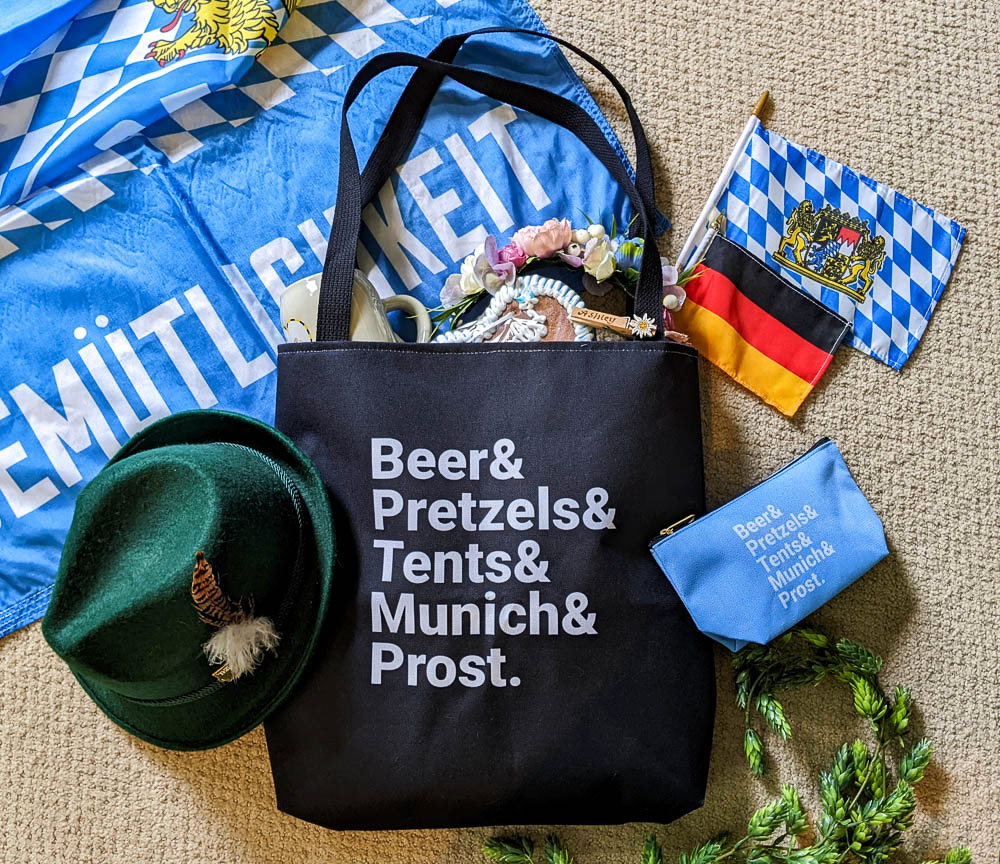 Oktoberfest Tote Bag in Black