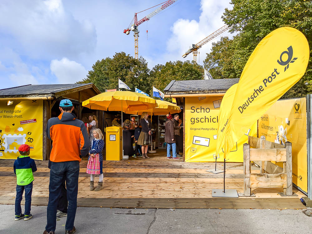 yellow post office inside oktoberfest