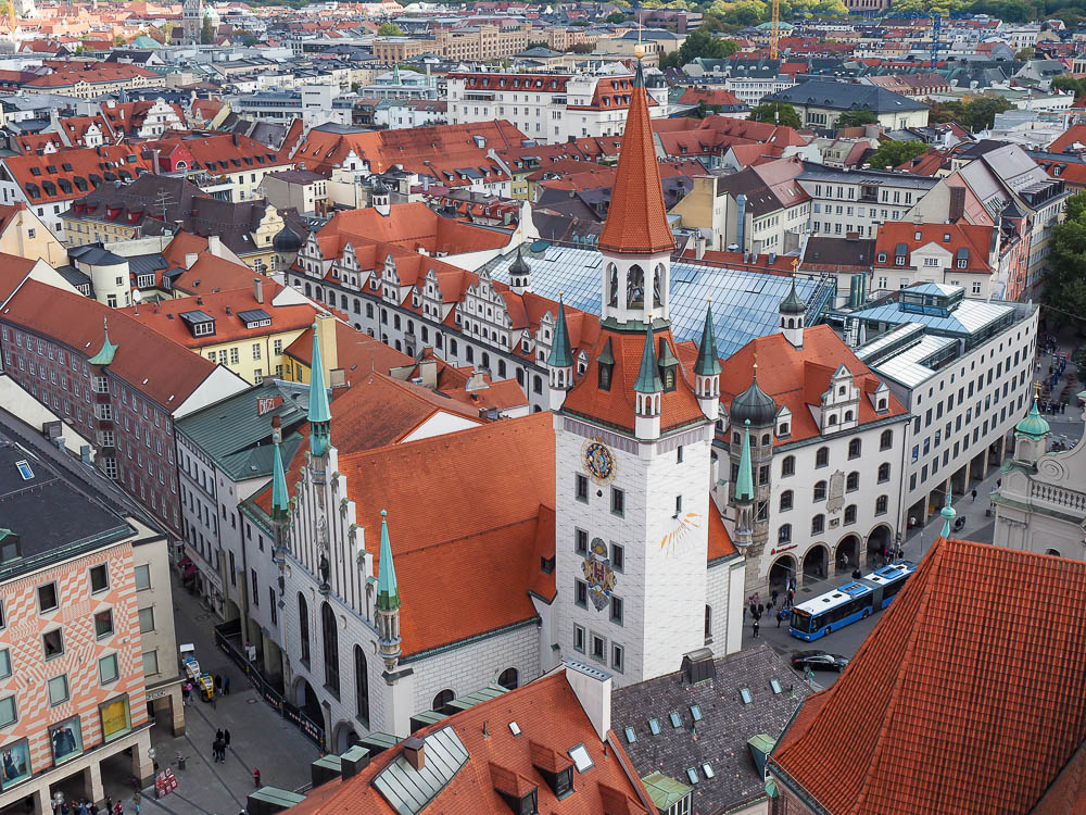 red rooftops of munich
