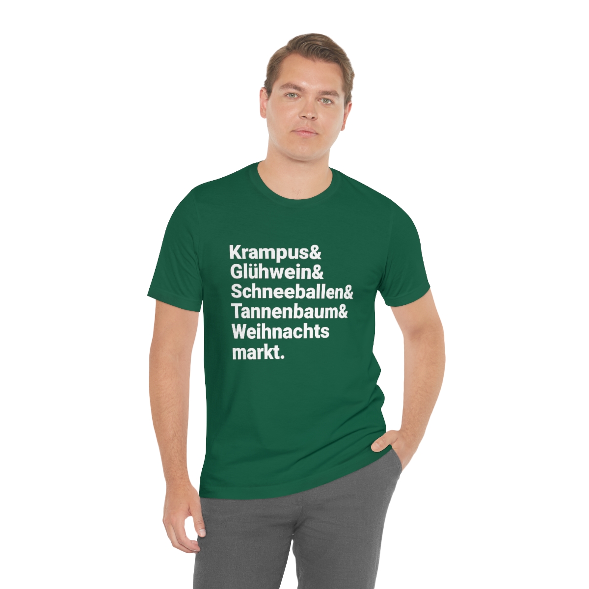 Unisex German Christmas Tee Shirt in 3 Festive Colors