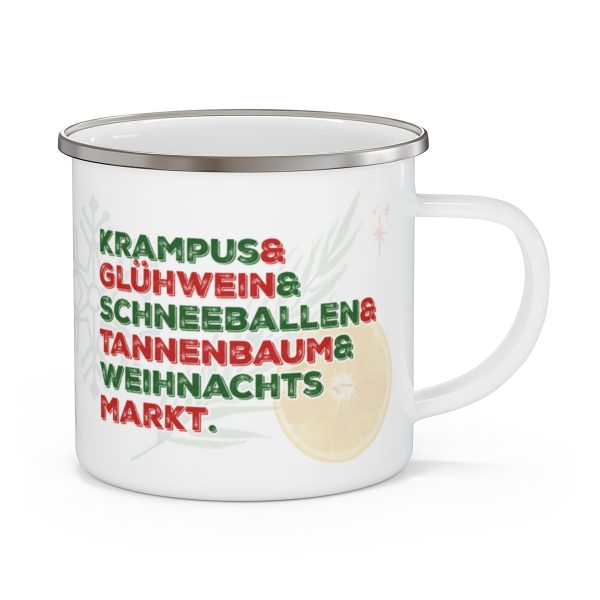 German Christmas glühwein mug right