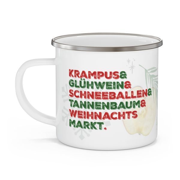 German Christmas glühwein mug left