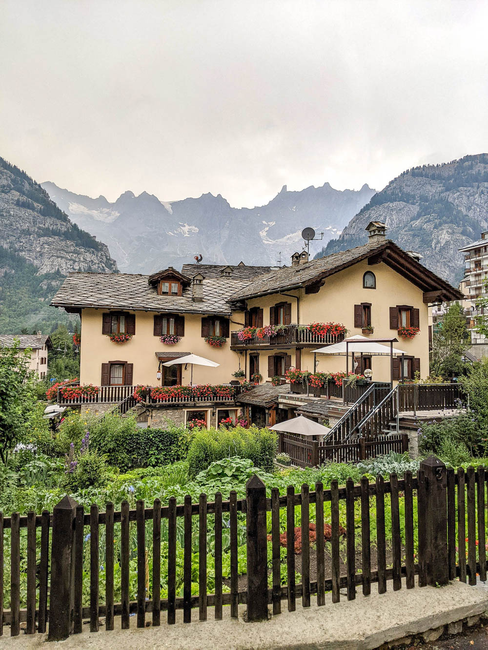 rainy view of house in italy