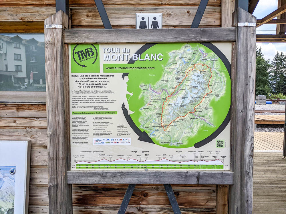 large TMB poster showing a map