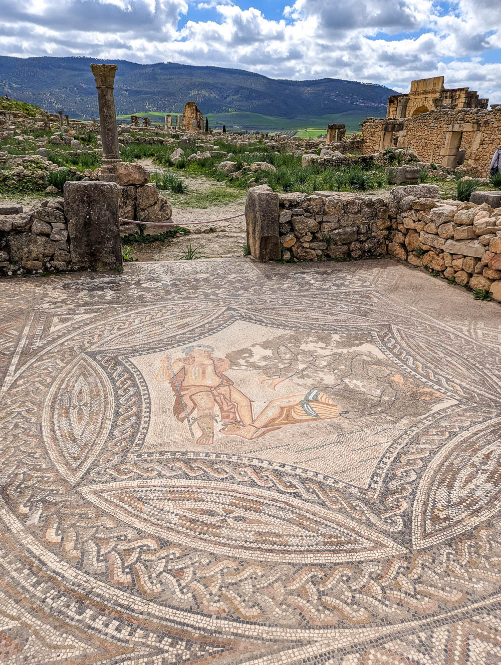 floor covered in intricate mosaics