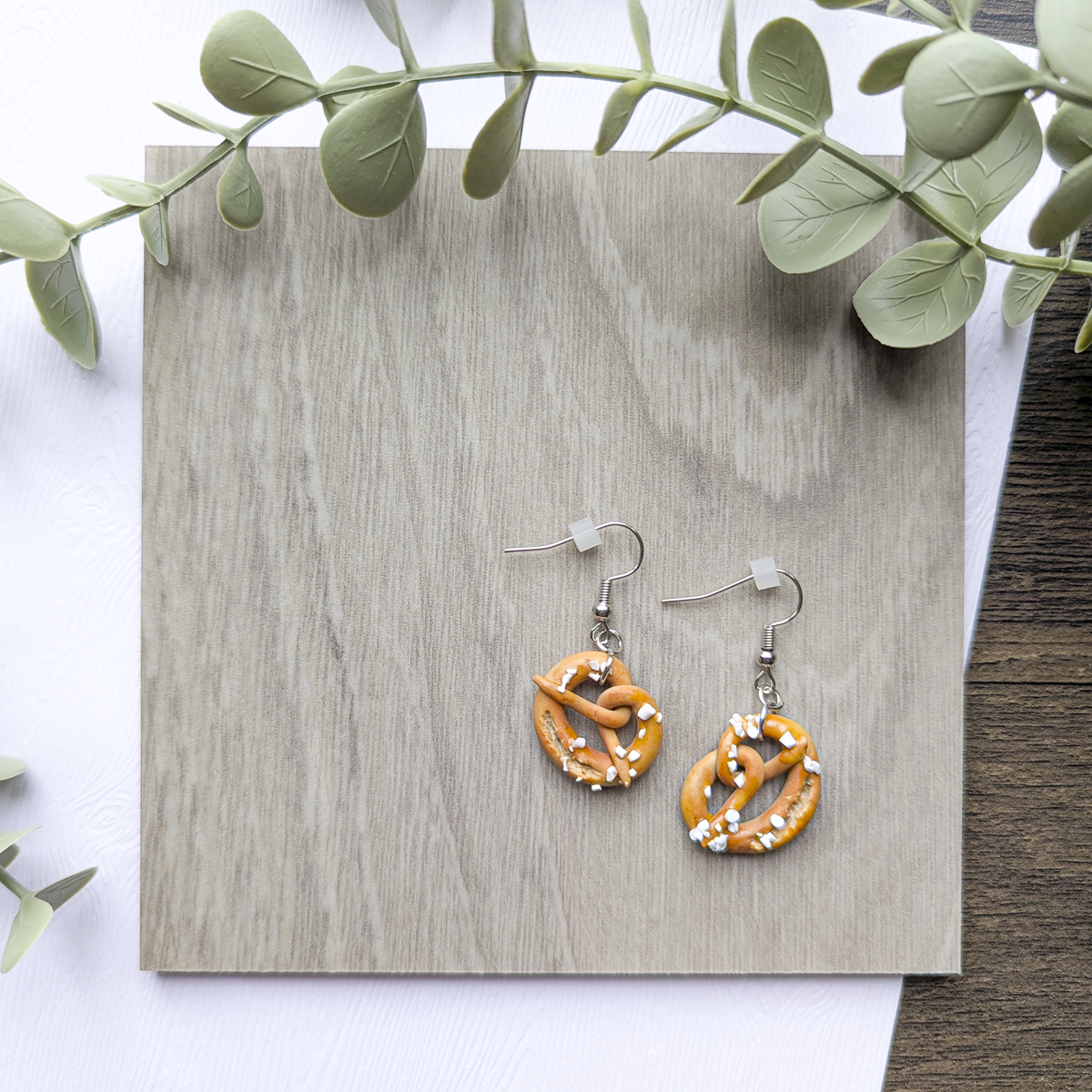 Handmade Pretzel Earrings