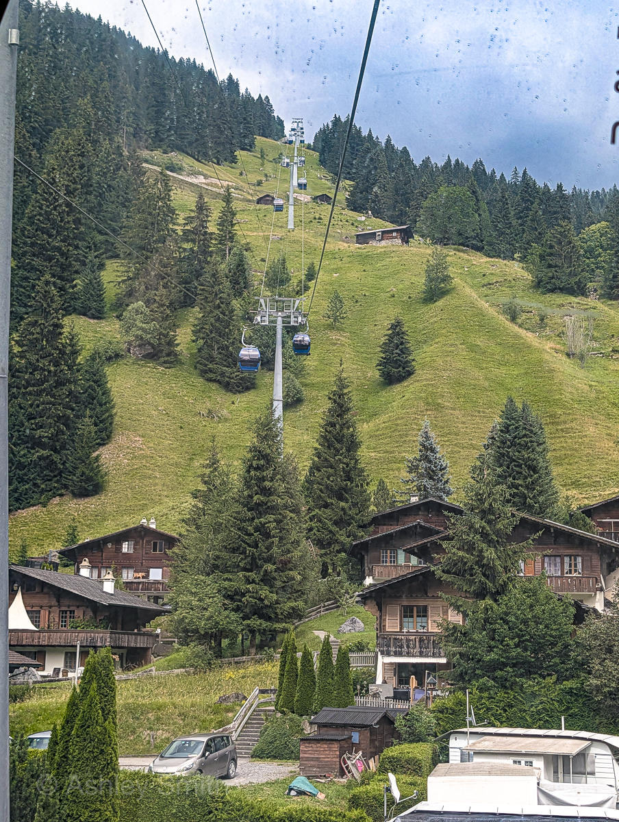 cable car going up a mountain