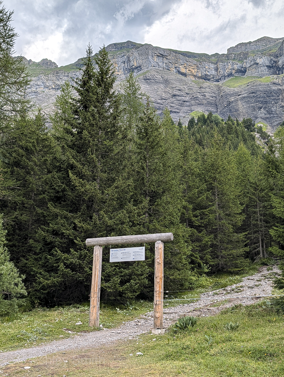 end of a trail in the mountains