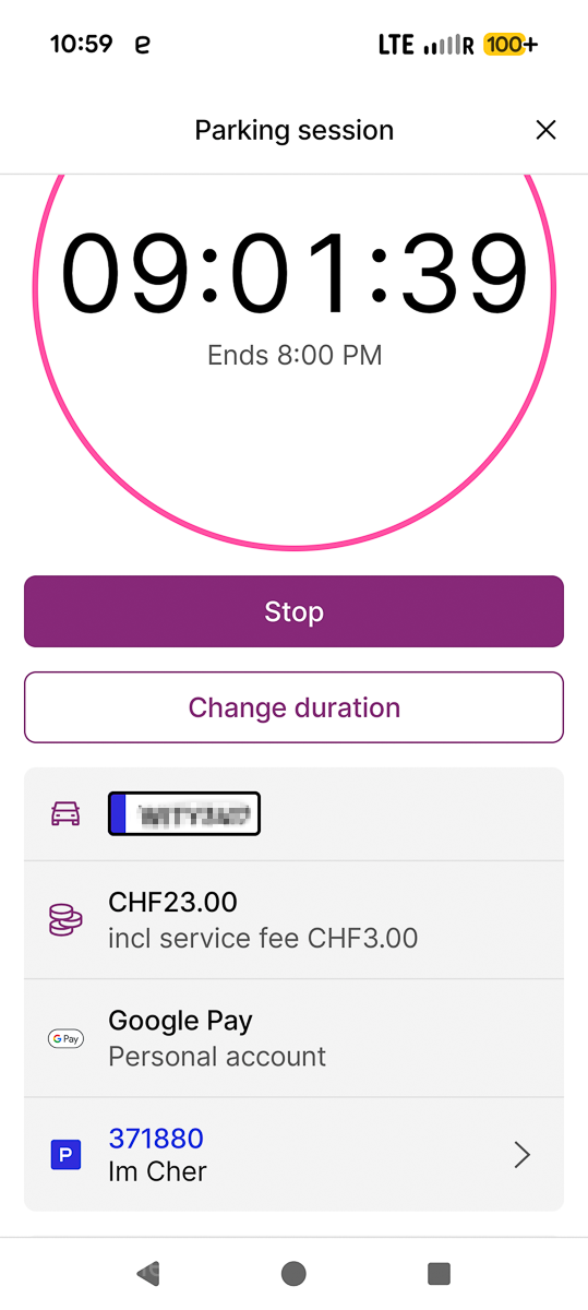 screenshot of the app screen